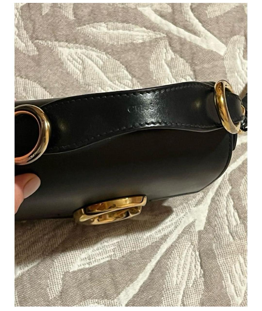 CHLOE Черная кожаная сумка тоут, фото 3