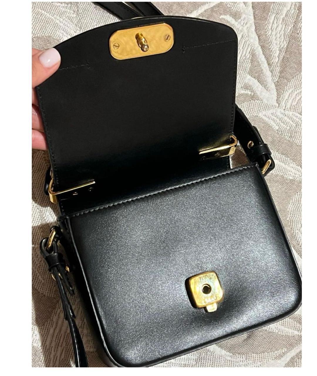 CHLOE Черная кожаная сумка тоут, фото 6