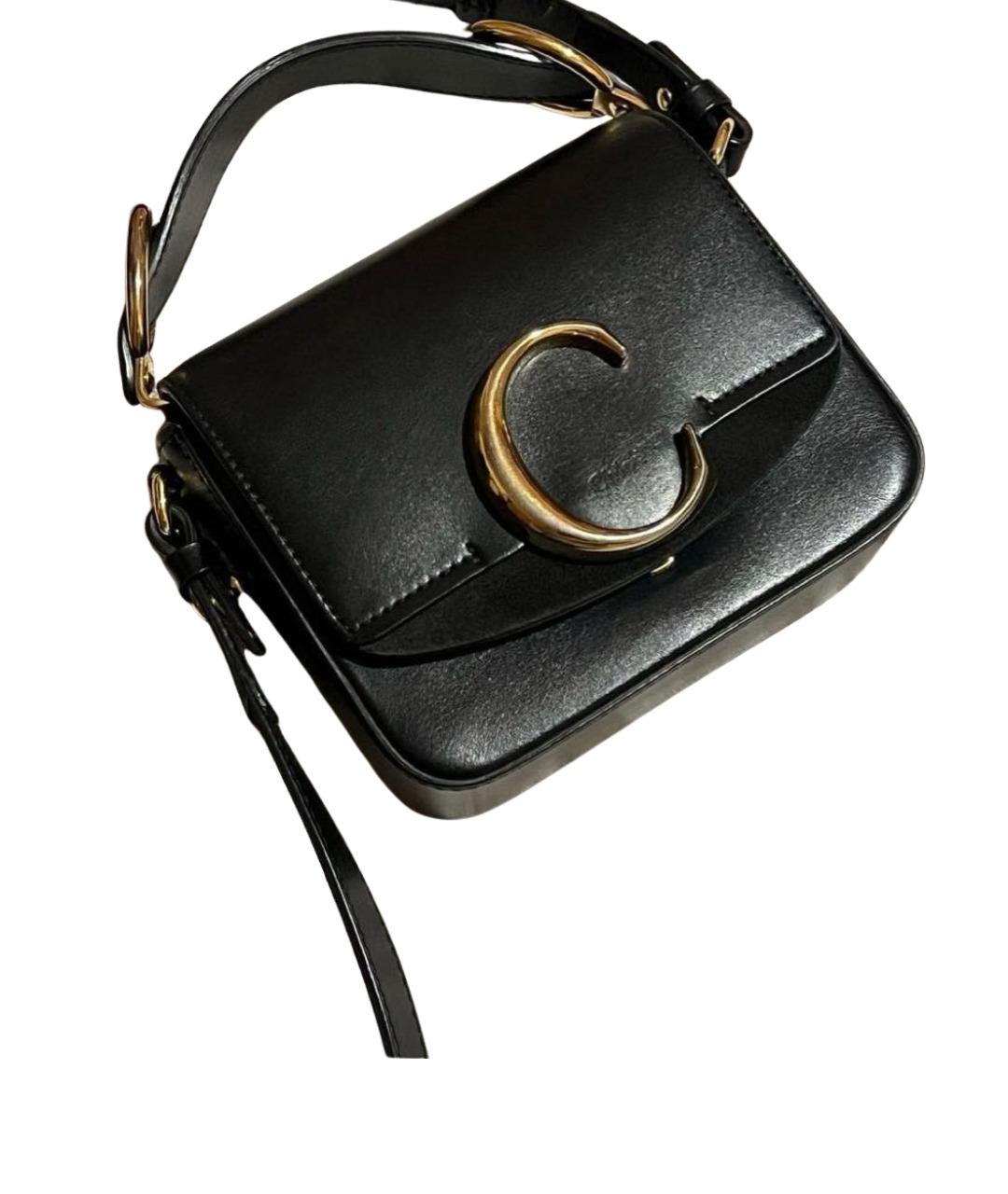 CHLOE Черная кожаная сумка тоут, фото 1