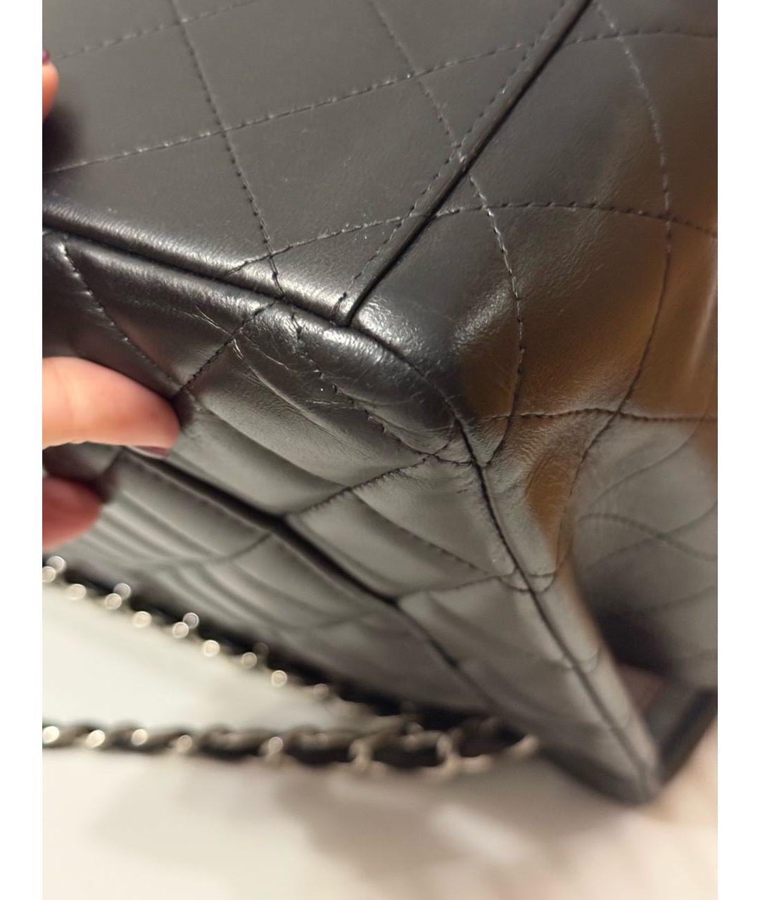 CHANEL Черная кожаная сумка через плечо, фото 4