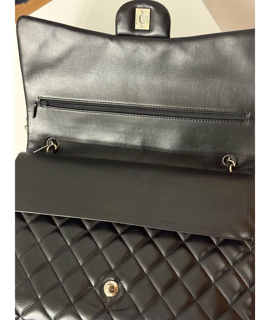 CHANEL Черная кожаная сумка через плечо, фото 7