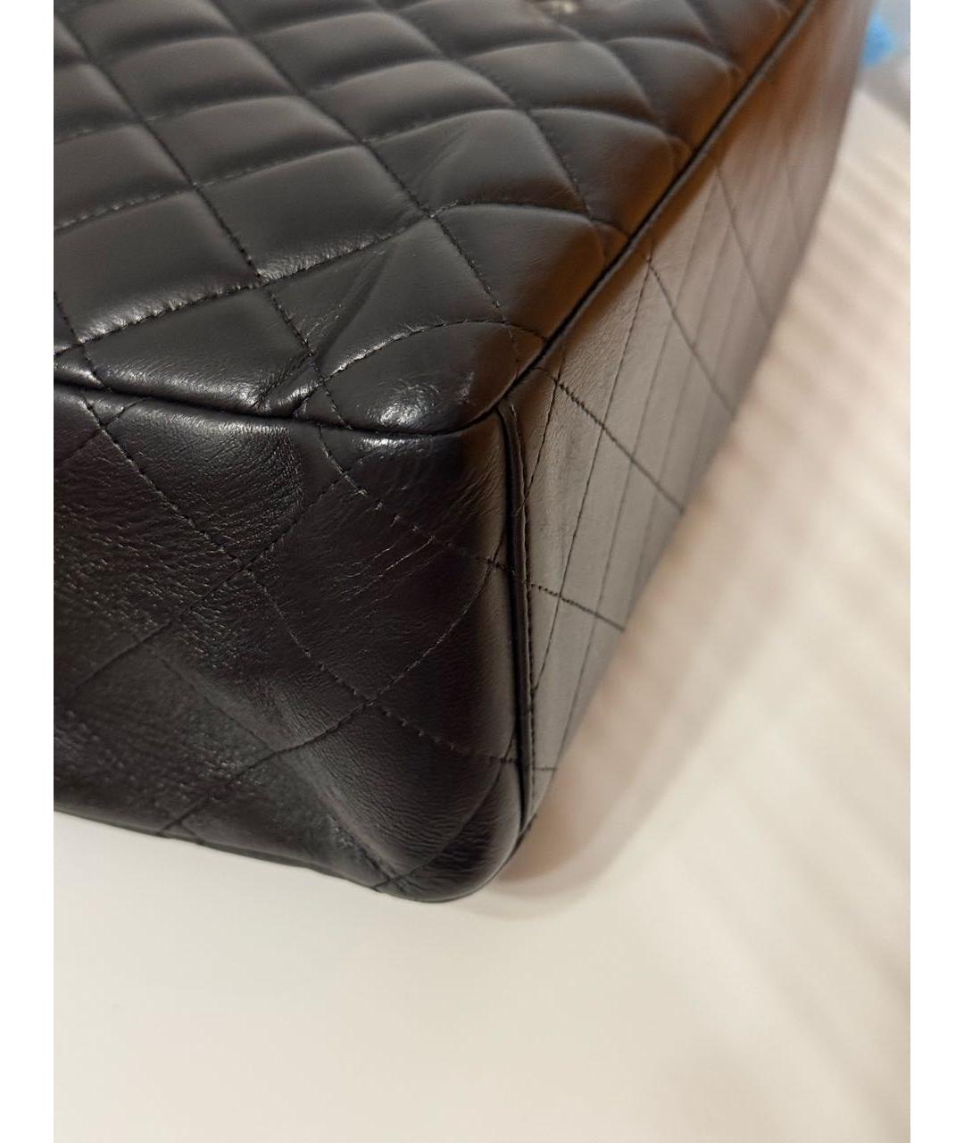 CHANEL Черная кожаная сумка через плечо, фото 5