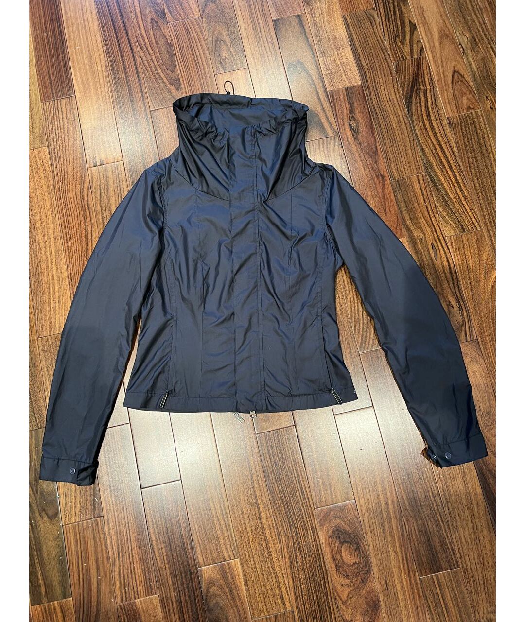 ASPESI Темно-синяя полиэстеровая куртка, фото 7