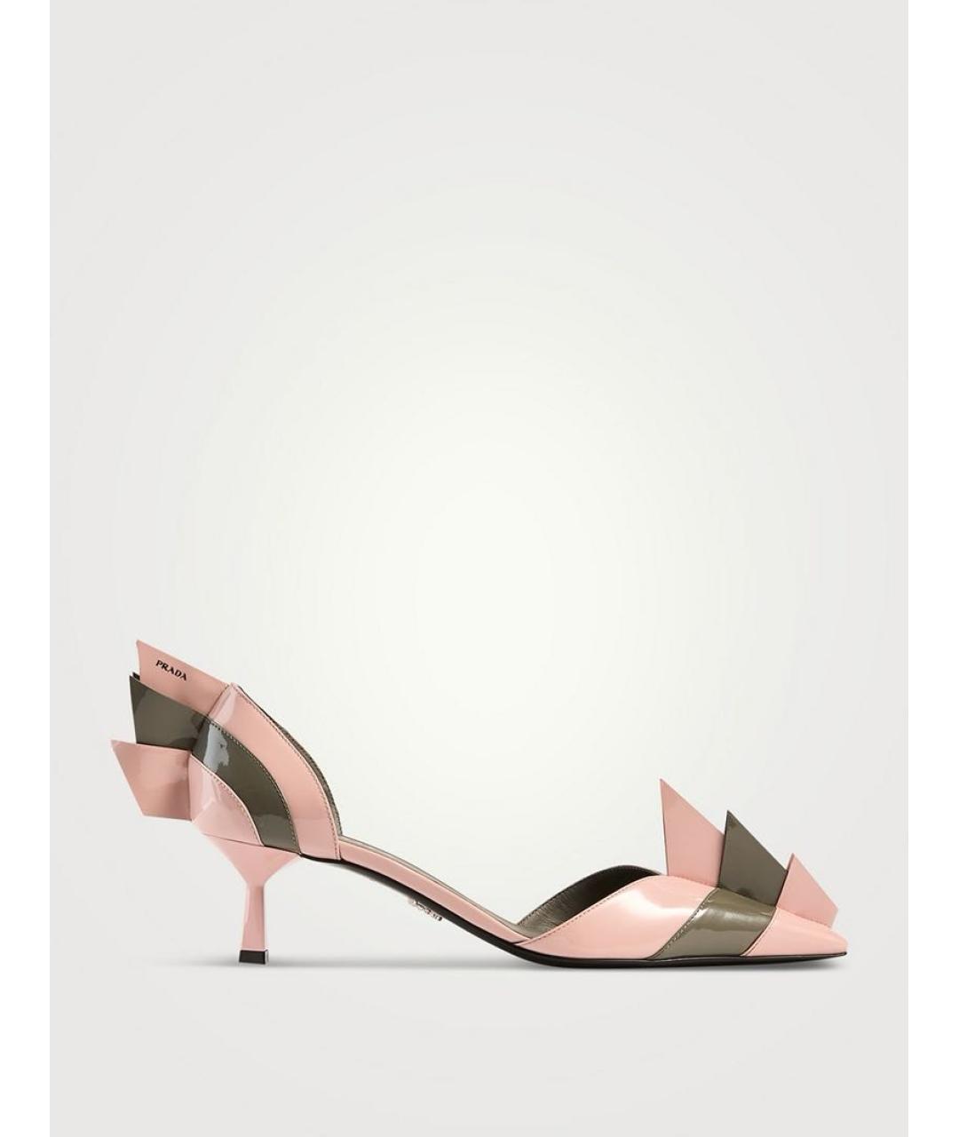 PRADA Розовые кожаные туфли, фото 5
