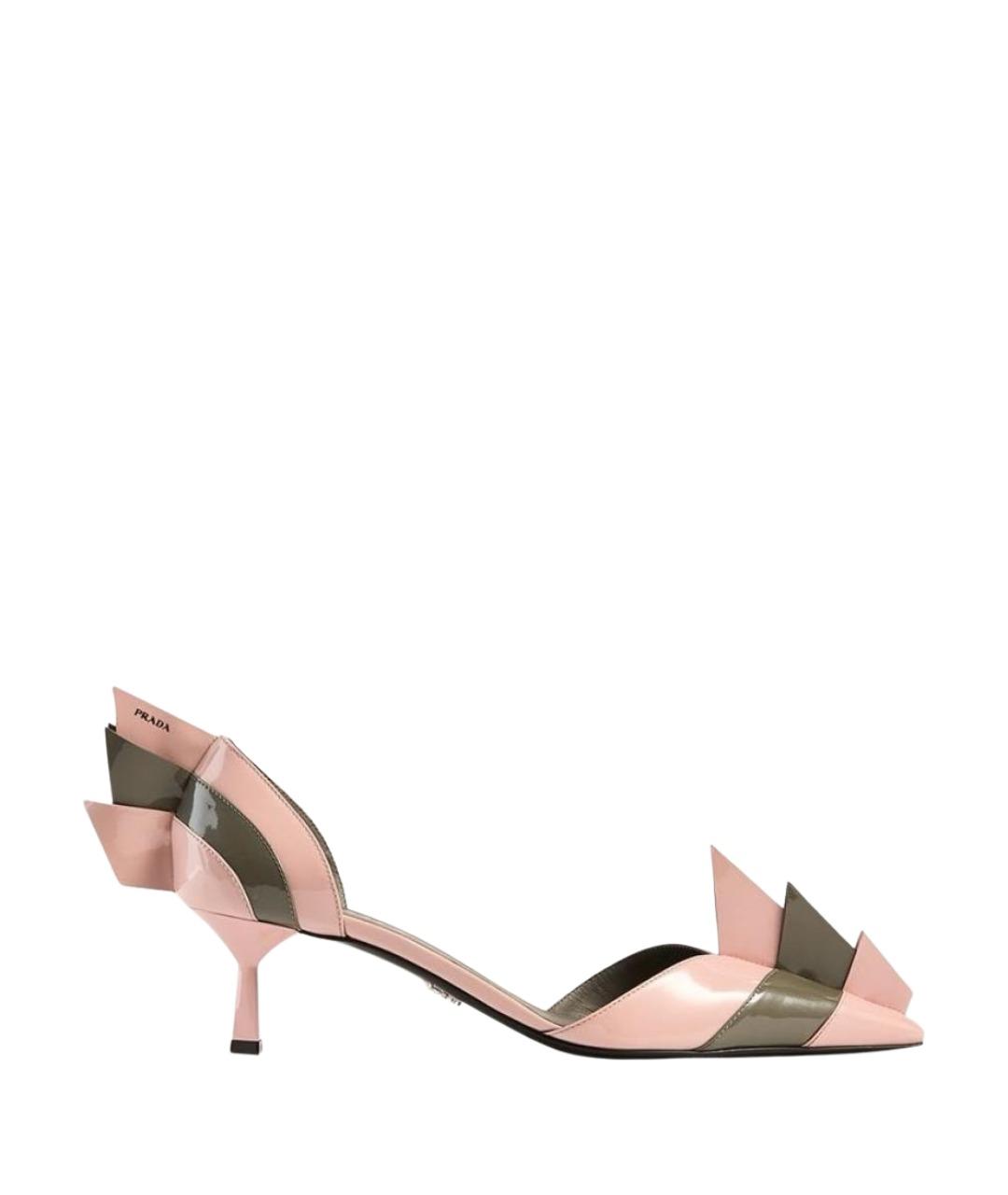 PRADA Розовые кожаные туфли, фото 1