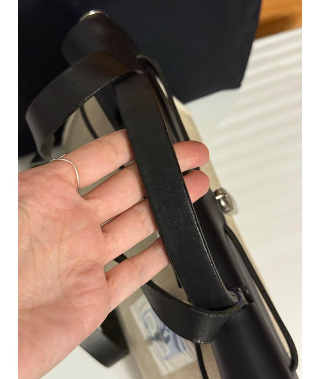 HERMES Черная кожаная сумка через плечо, фото 6