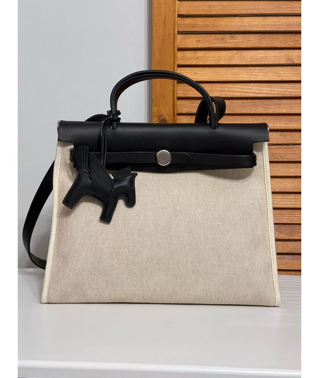 HERMES Черная кожаная сумка через плечо, фото 9