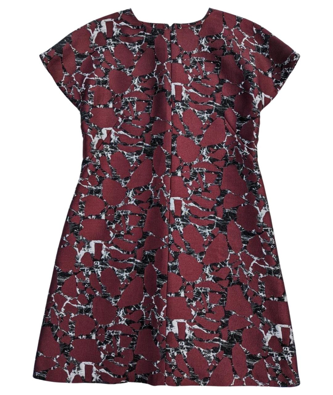 BALENCIAGA Бордовое полиэстеровое повседневное платье, фото 1