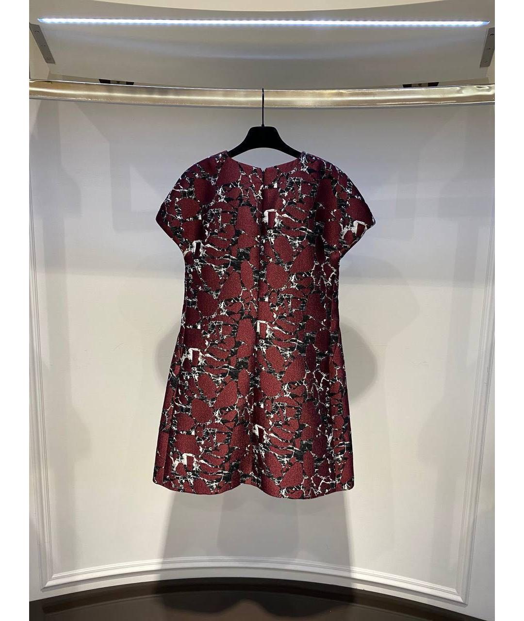 BALENCIAGA Бордовое полиэстеровое повседневное платье, фото 3