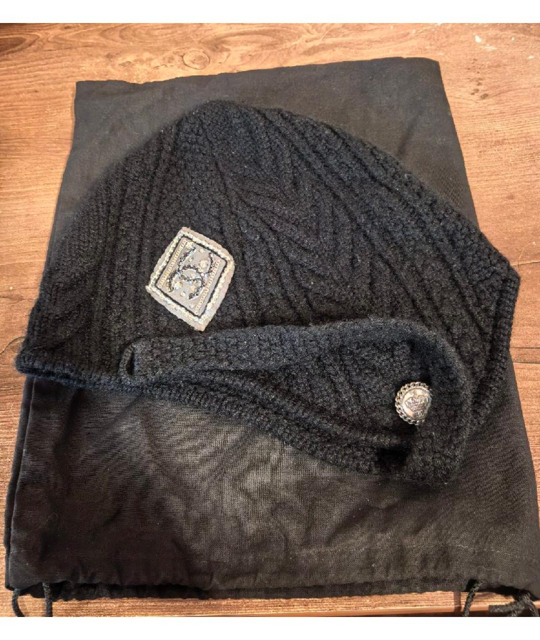 CHANEL Черная кашемировая шапка, фото 2