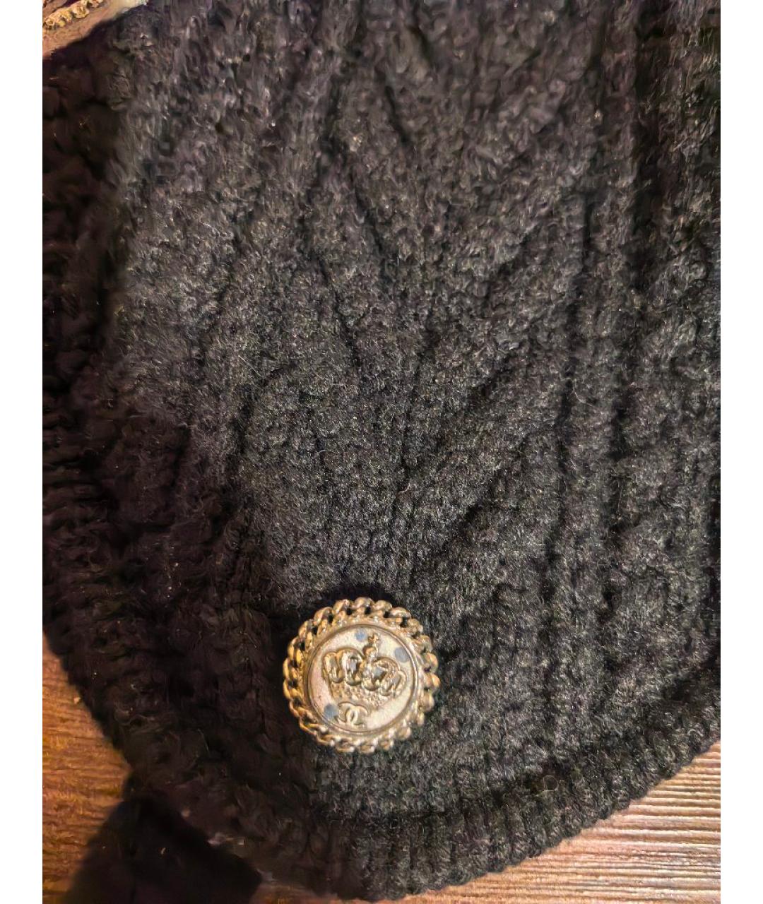 CHANEL Черная кашемировая шапка, фото 4