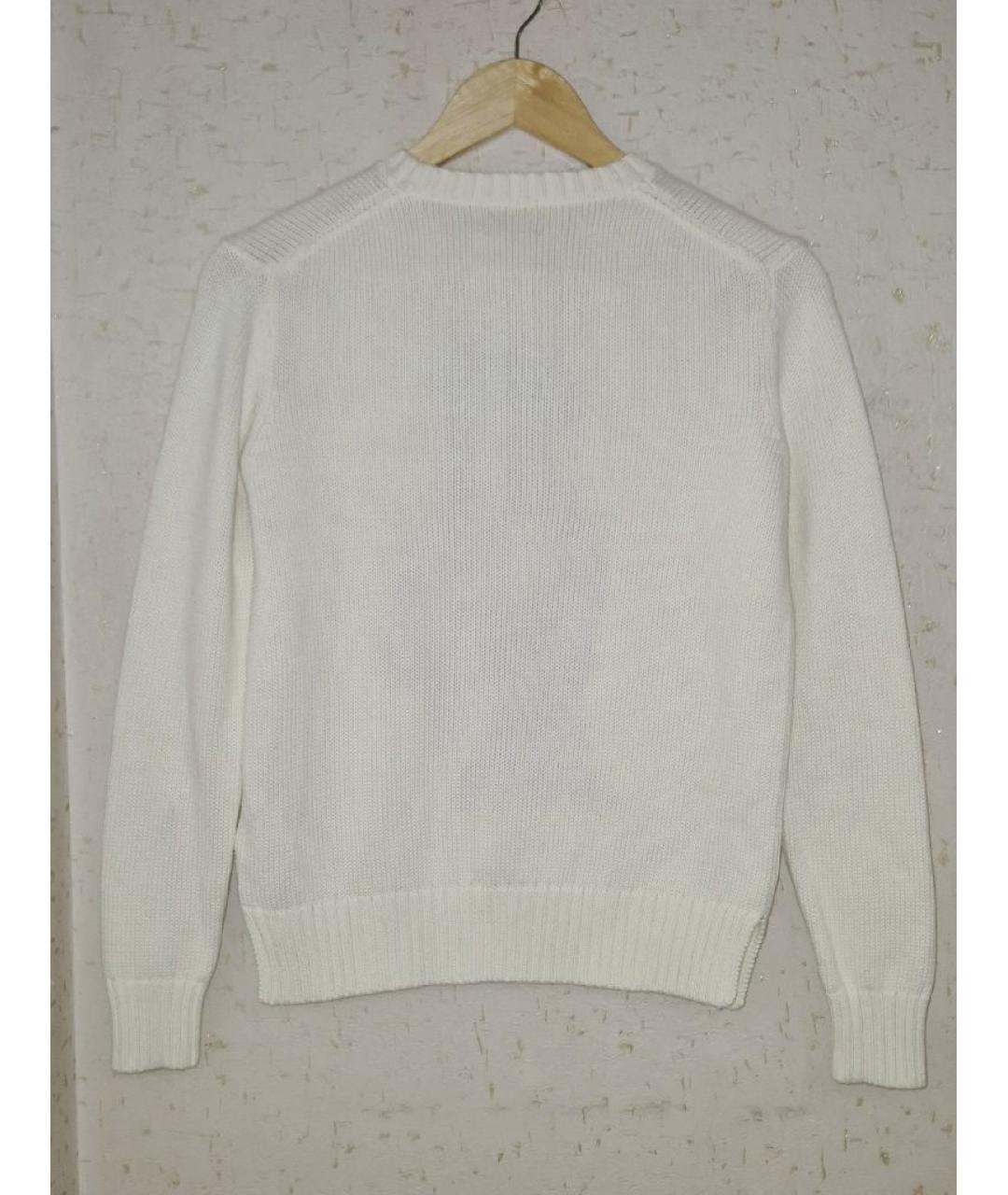 POLO RALPH LAUREN Белый хлопковый джемпер / свитер, фото 2