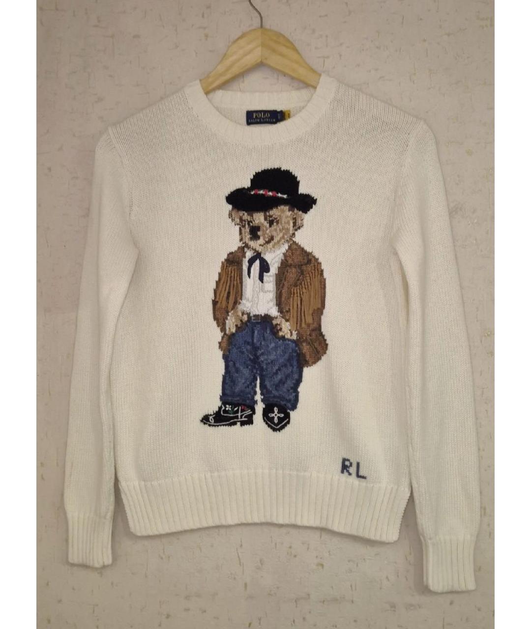 POLO RALPH LAUREN Белый хлопковый джемпер / свитер, фото 8