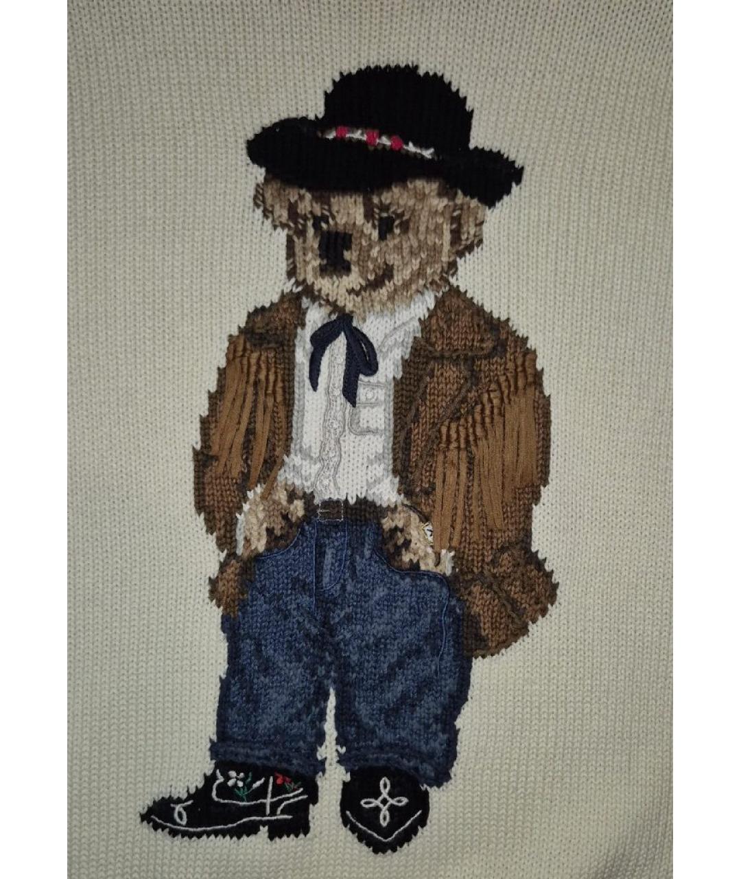 POLO RALPH LAUREN Белый хлопковый джемпер / свитер, фото 4