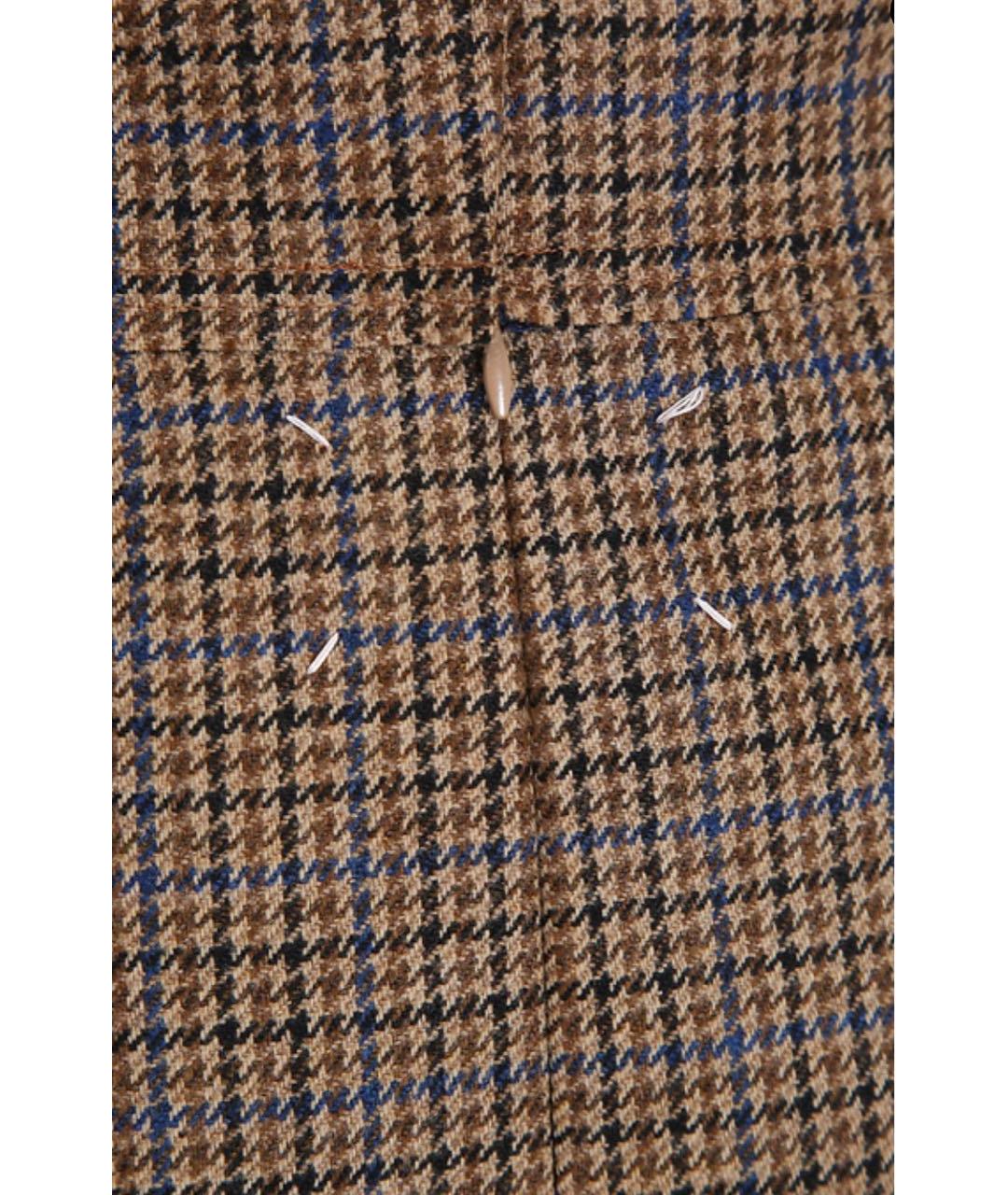 MAISON MARGIELA Коричневая шерстяная юбка миди, фото 3