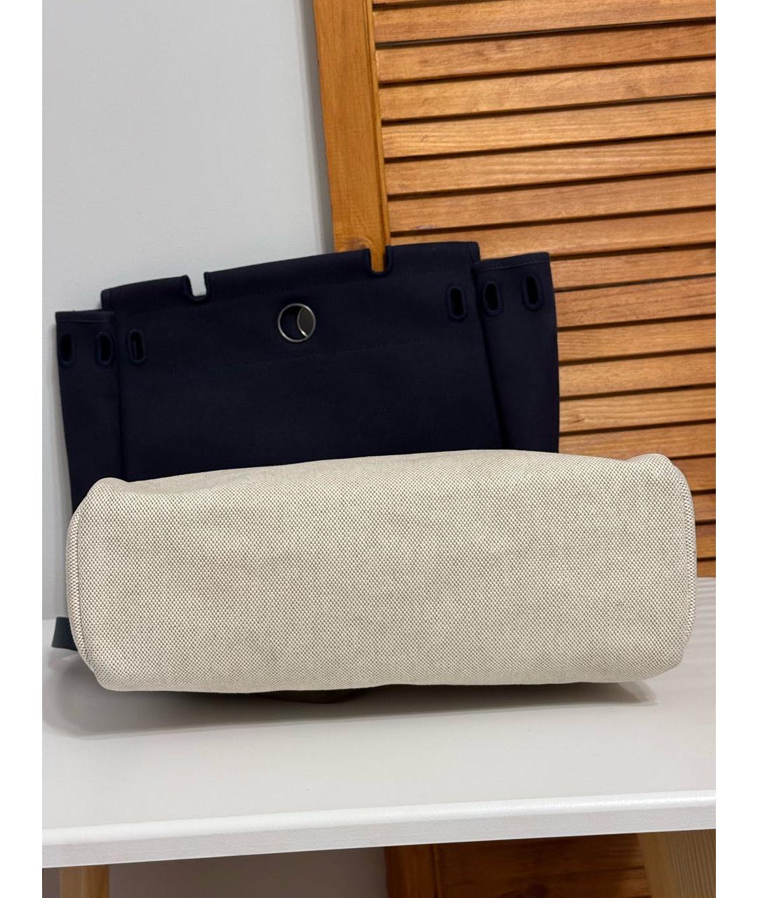 HERMES Темно-синяя кожаная сумка через плечо, фото 3