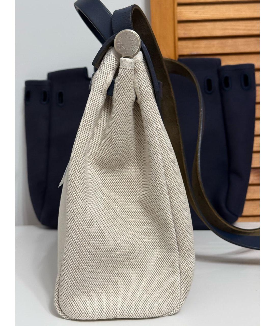 HERMES Темно-синяя кожаная сумка через плечо, фото 4