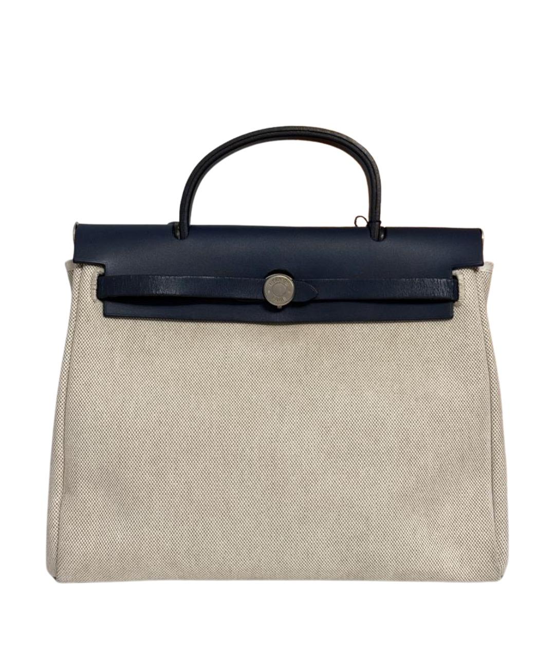 HERMES Темно-синяя кожаная сумка через плечо, фото 1