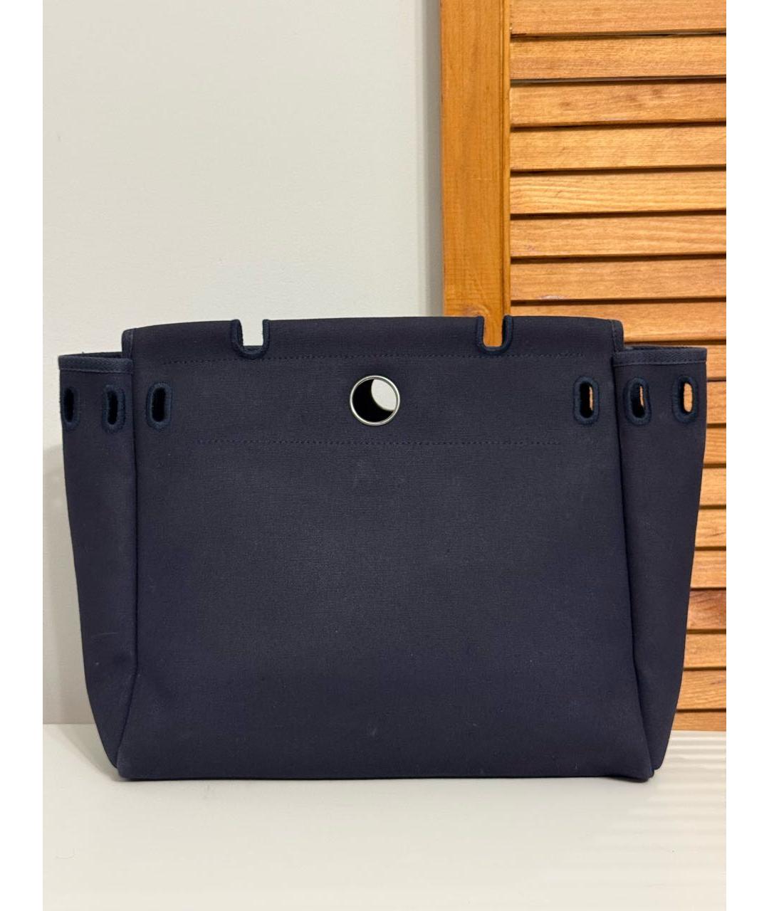 HERMES Темно-синяя кожаная сумка через плечо, фото 8