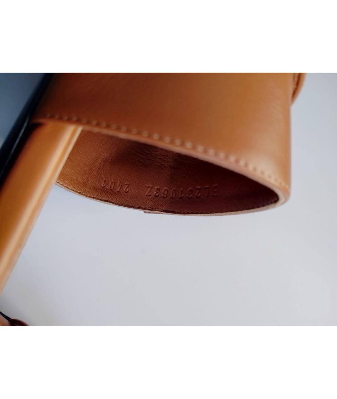 HERMES Коричневые кожаные мюли, фото 7