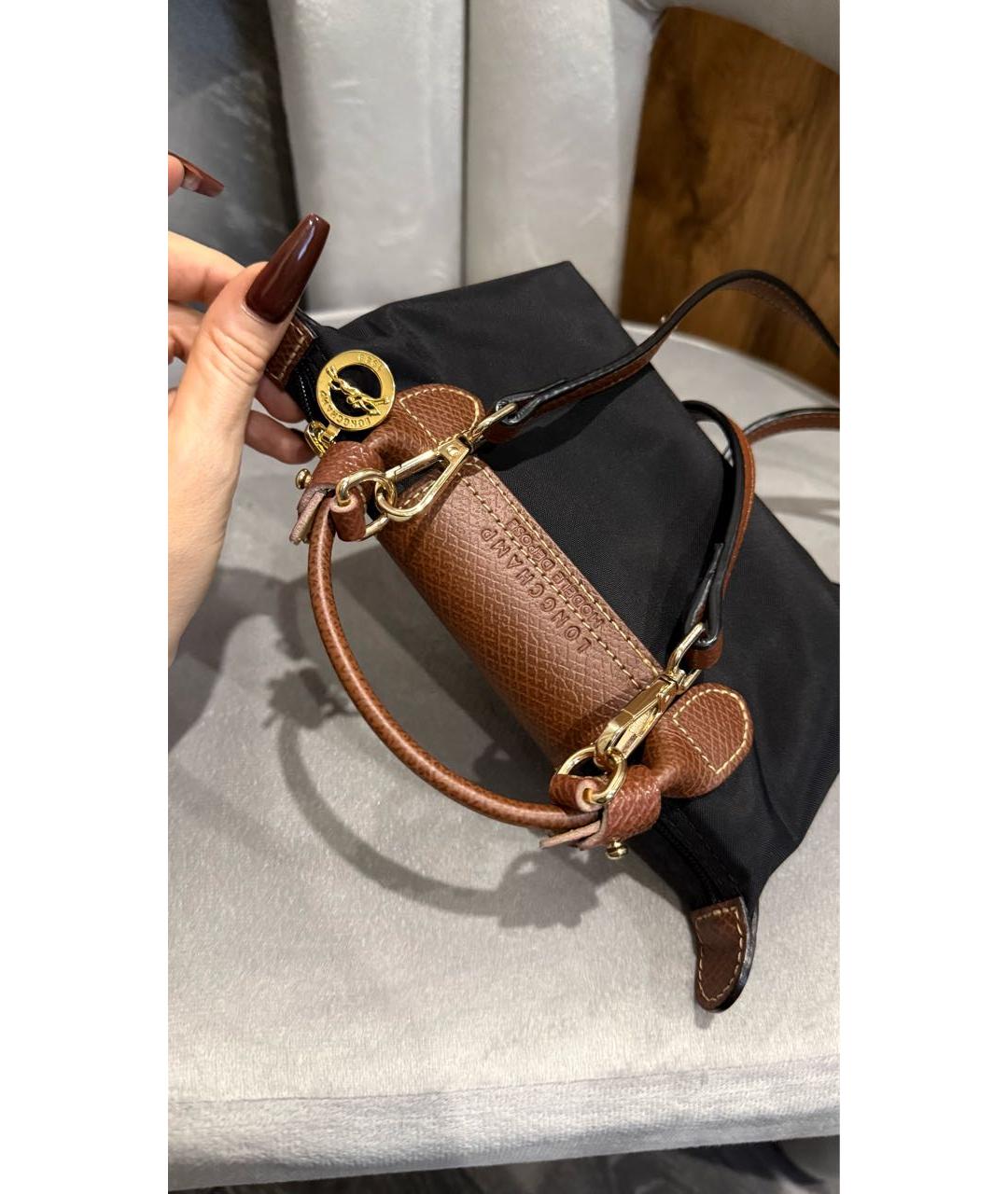 LONGCHAMP Черная сумка через плечо, фото 3