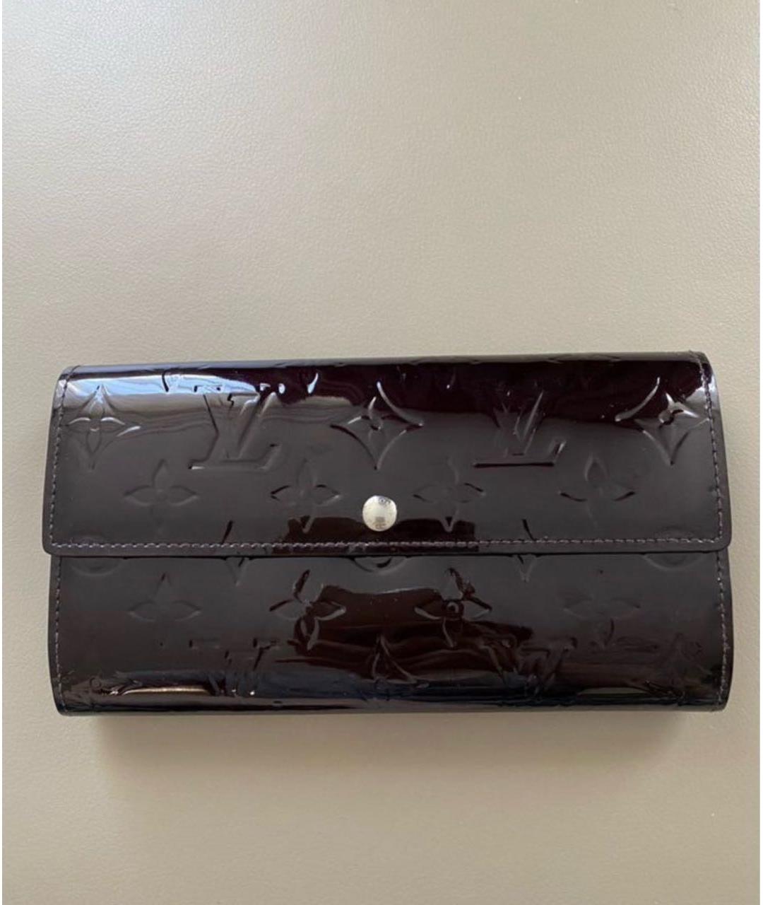 LOUIS VUITTON Черный кошелек из лакированной кожи, фото 2