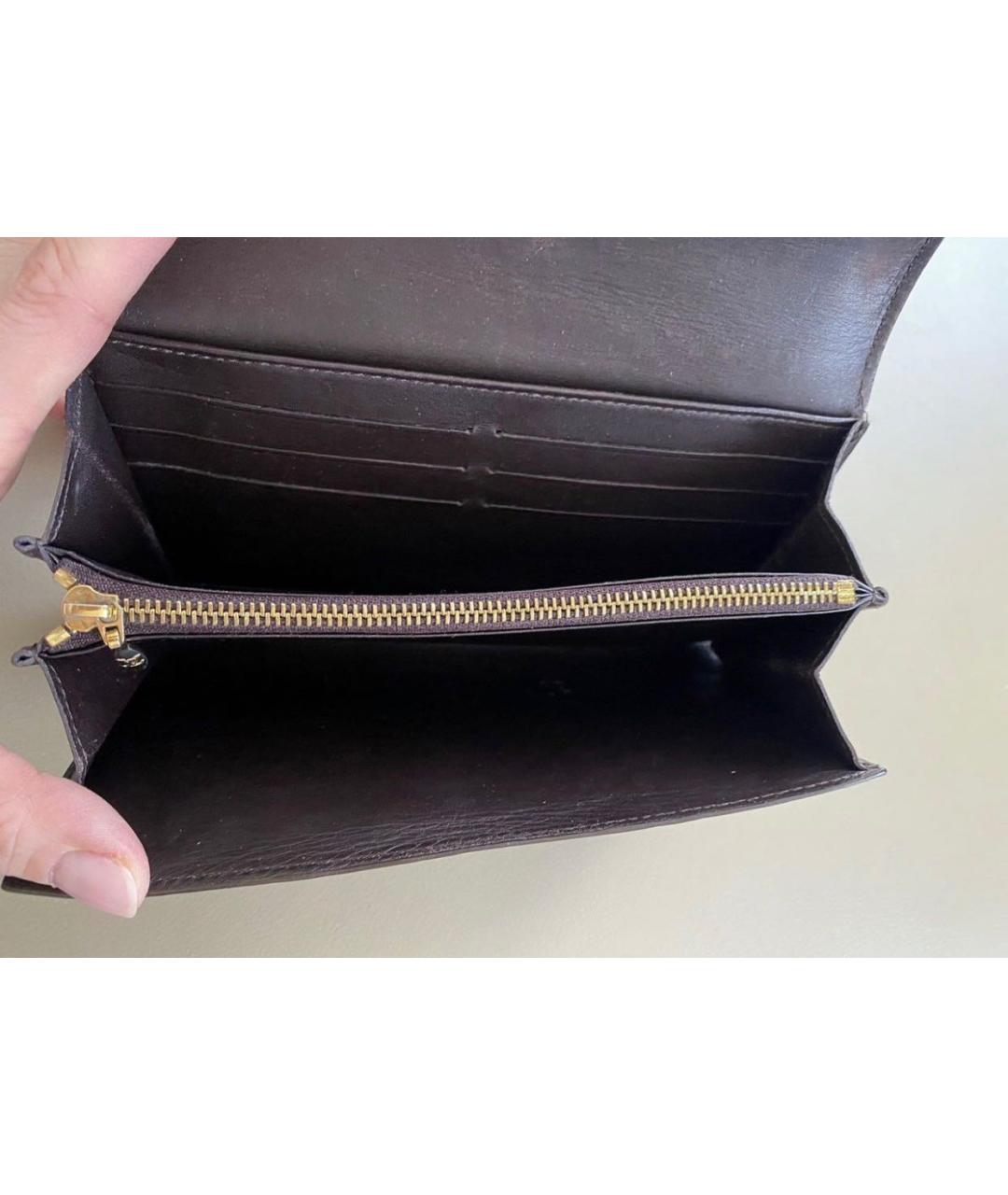 LOUIS VUITTON Черный кошелек из лакированной кожи, фото 4