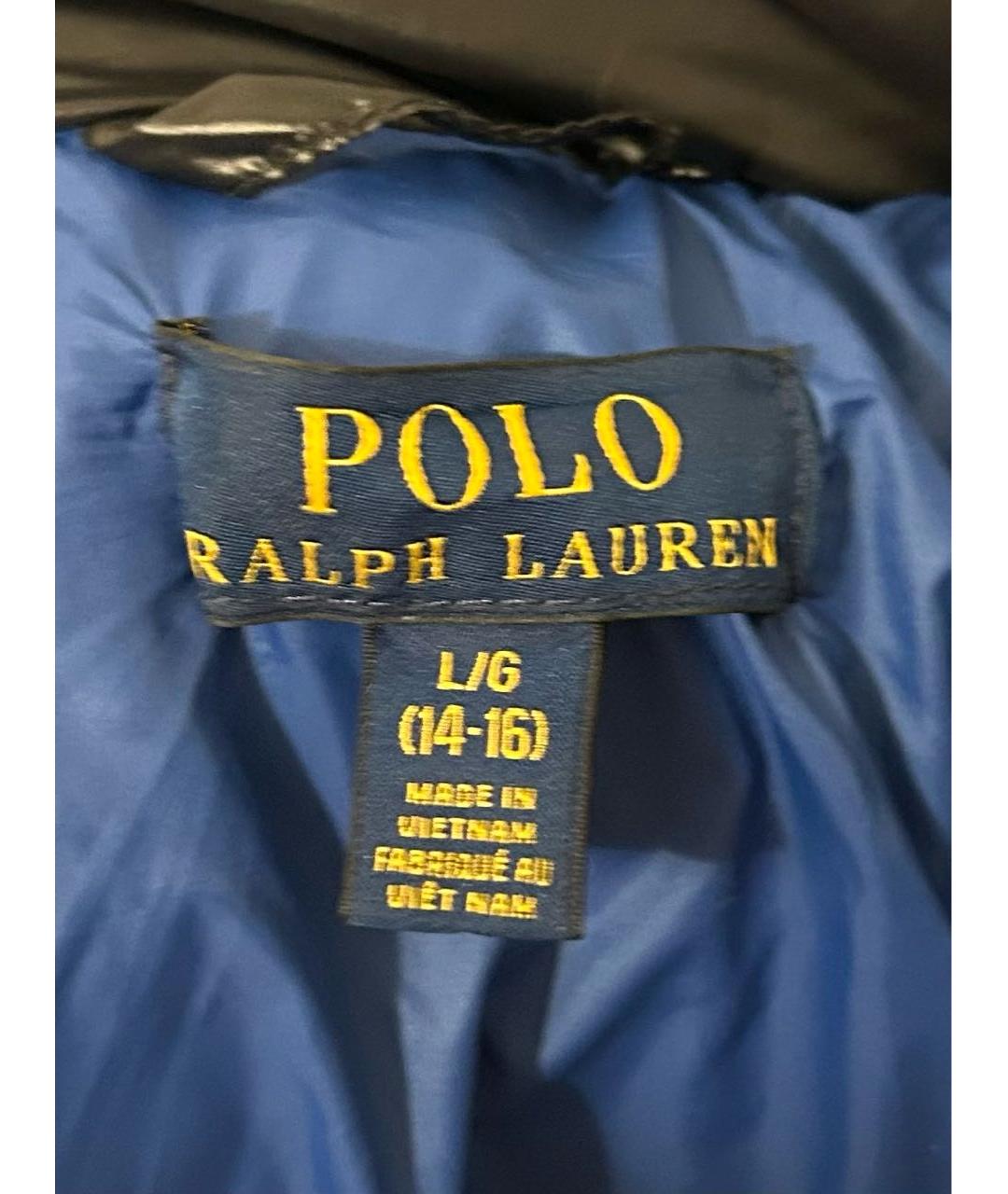 POLO RALPH LAUREN Черный полиамидовый пуховик, фото 5