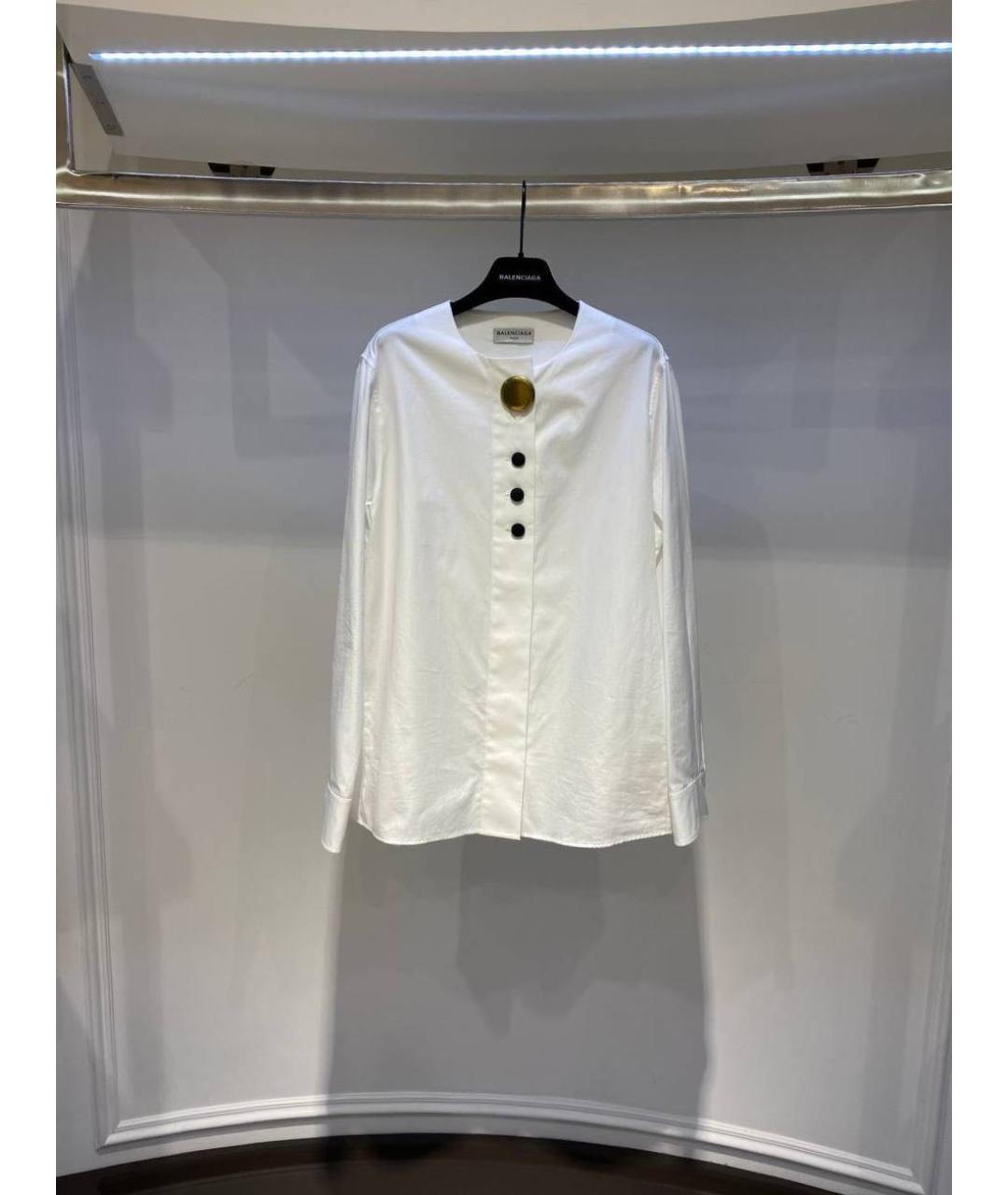 BALENCIAGA Белая хлопковая блузы, фото 2