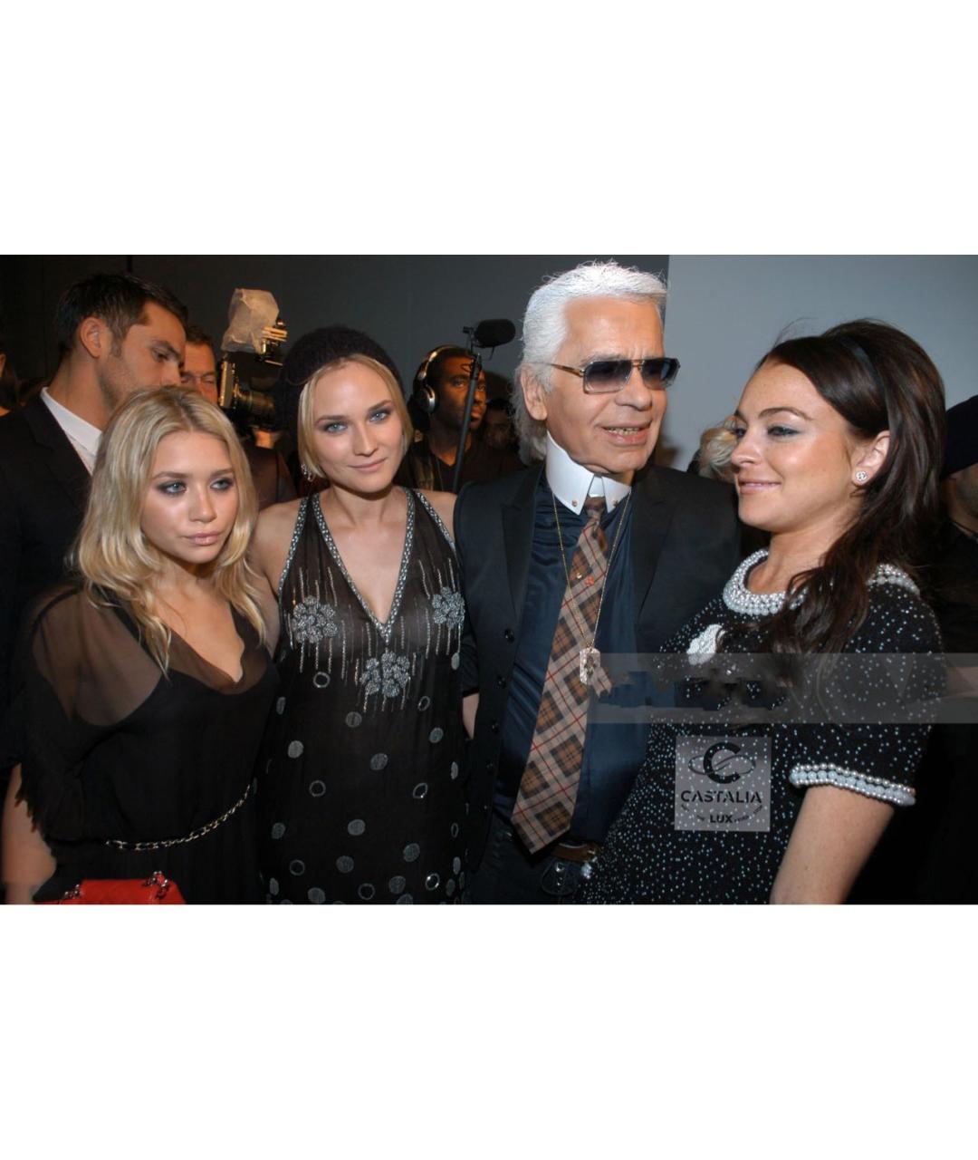 CHANEL Черное кашемировое повседневное платье, фото 3