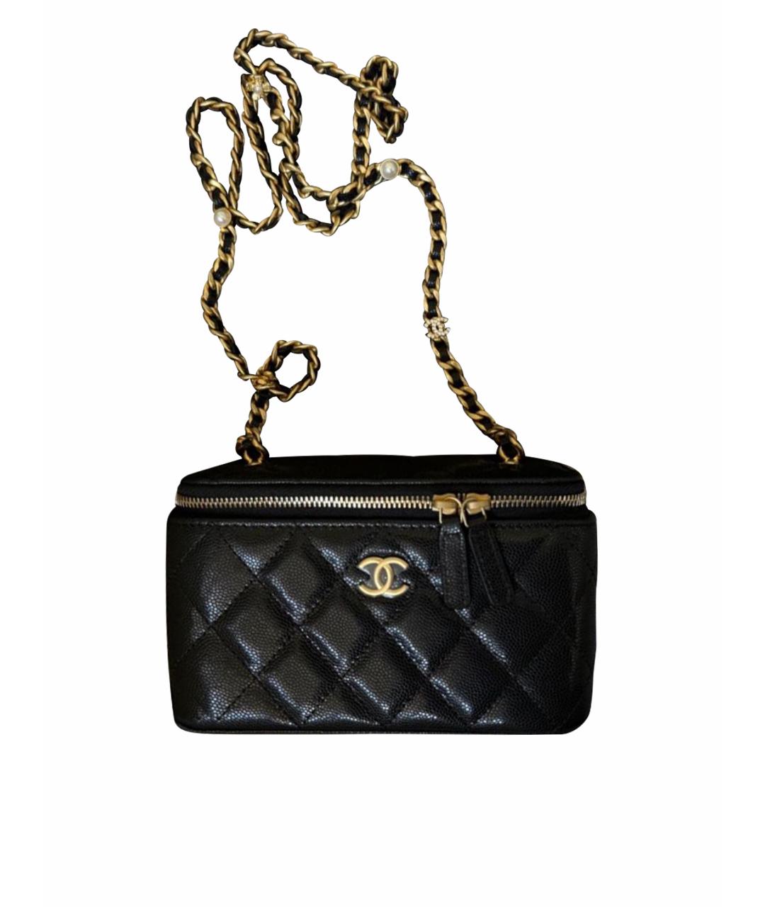 CHANEL Черная кожаная сумка через плечо, фото 1