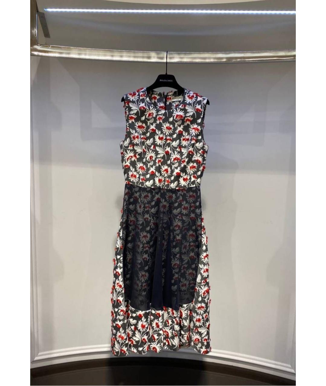 BALENCIAGA Мульти хлопковое повседневное платье, фото 2