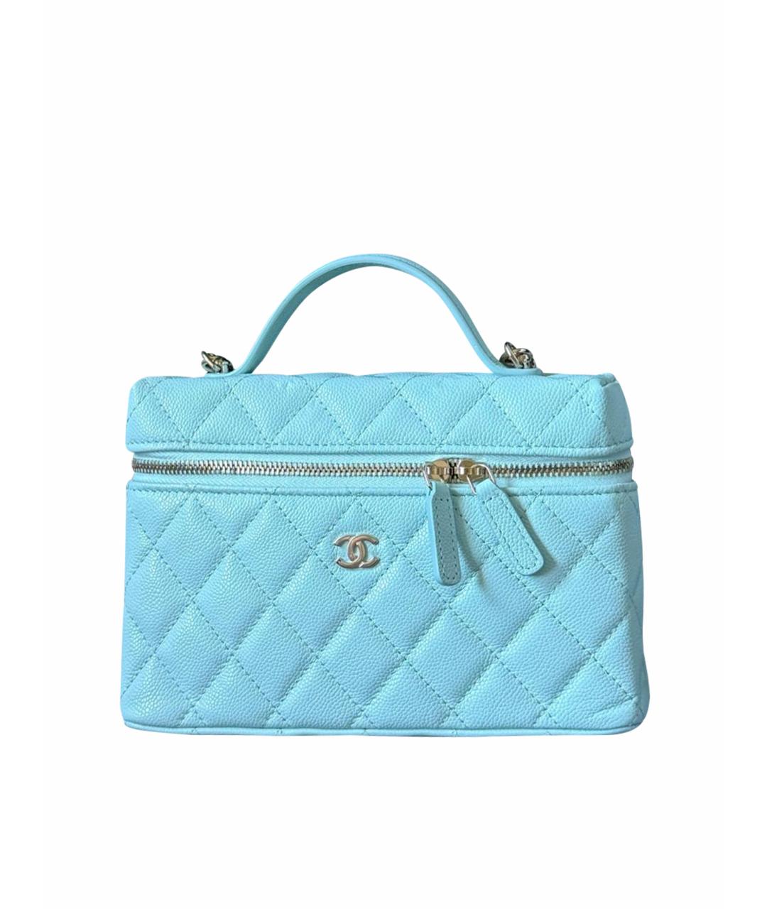 CHANEL Бирюзовая кожаная сумка через плечо, фото 1