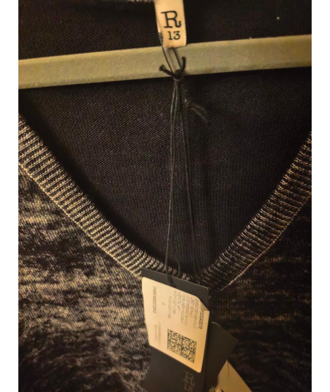 R13 Черный шерстяной джемпер / свитер, фото 3