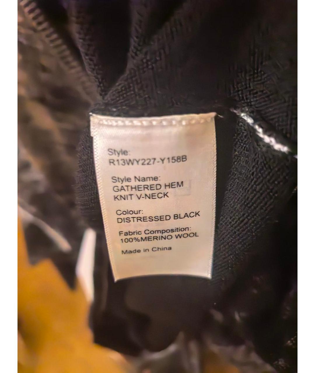 R13 Черный шерстяной джемпер / свитер, фото 4