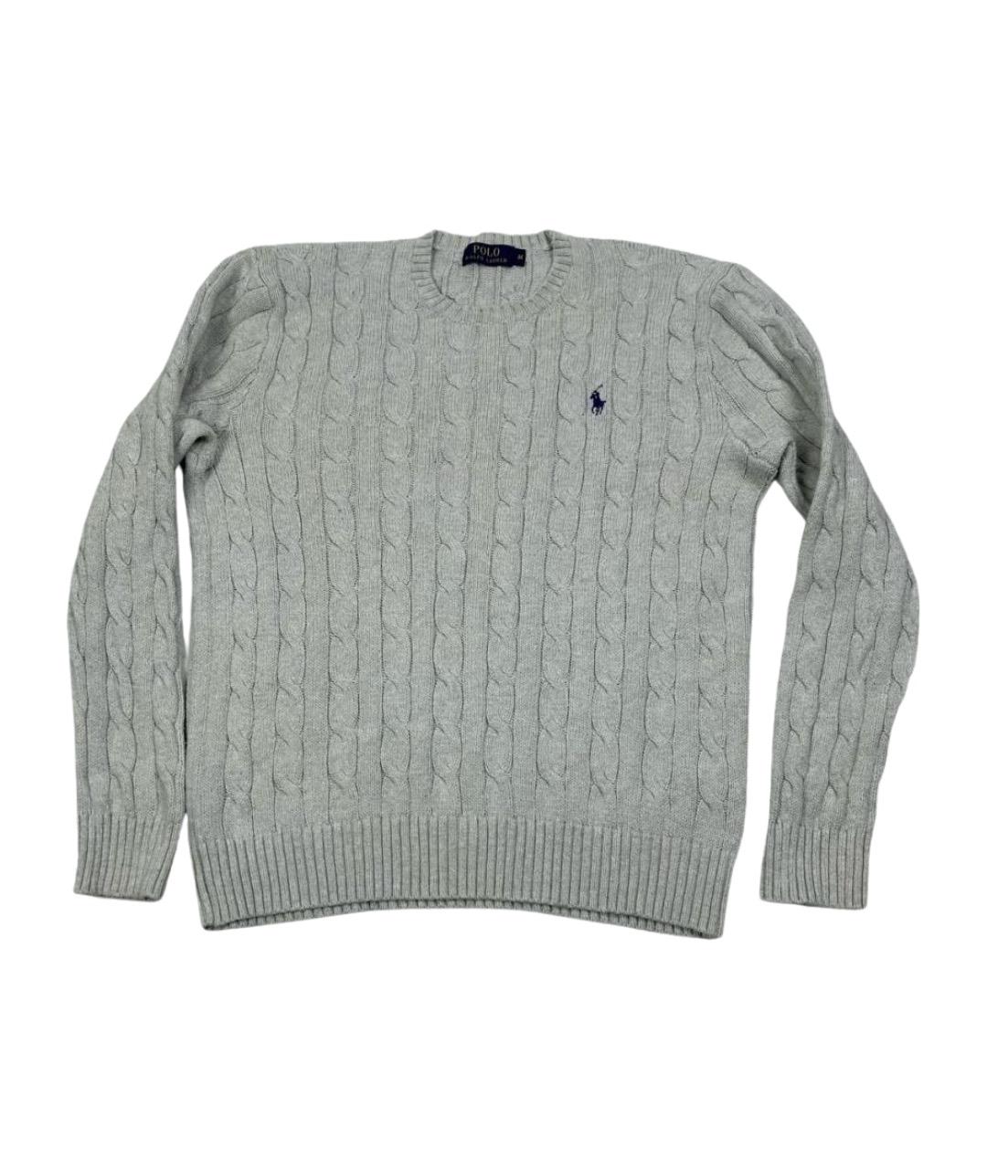 POLO RALPH LAUREN Серый хлопковый джемпер / свитер, фото 1