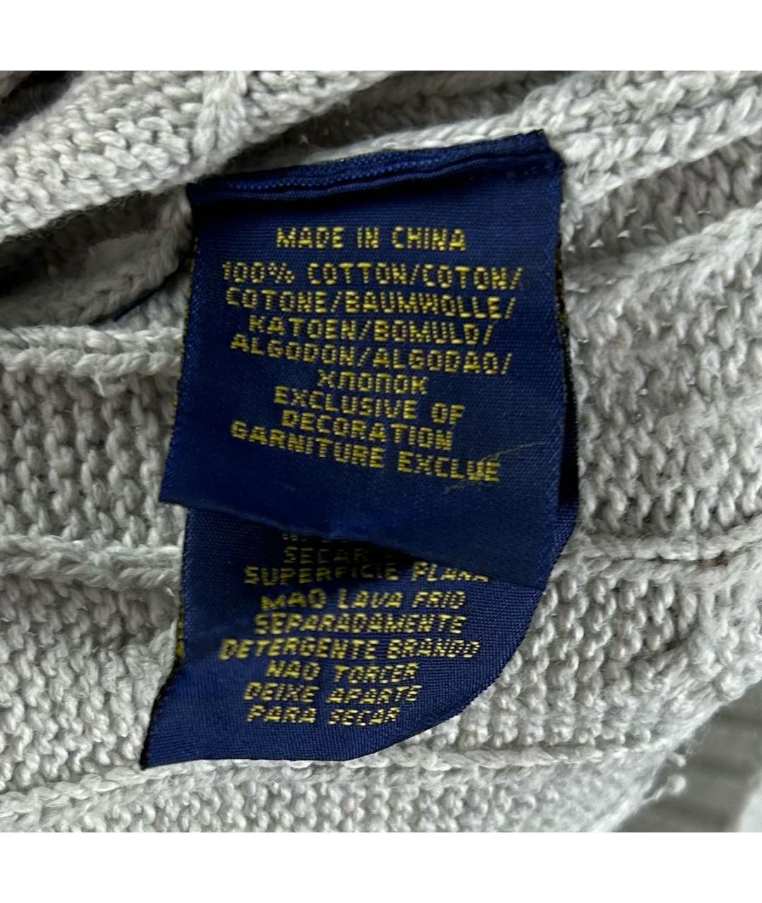 POLO RALPH LAUREN Серый хлопковый джемпер / свитер, фото 4