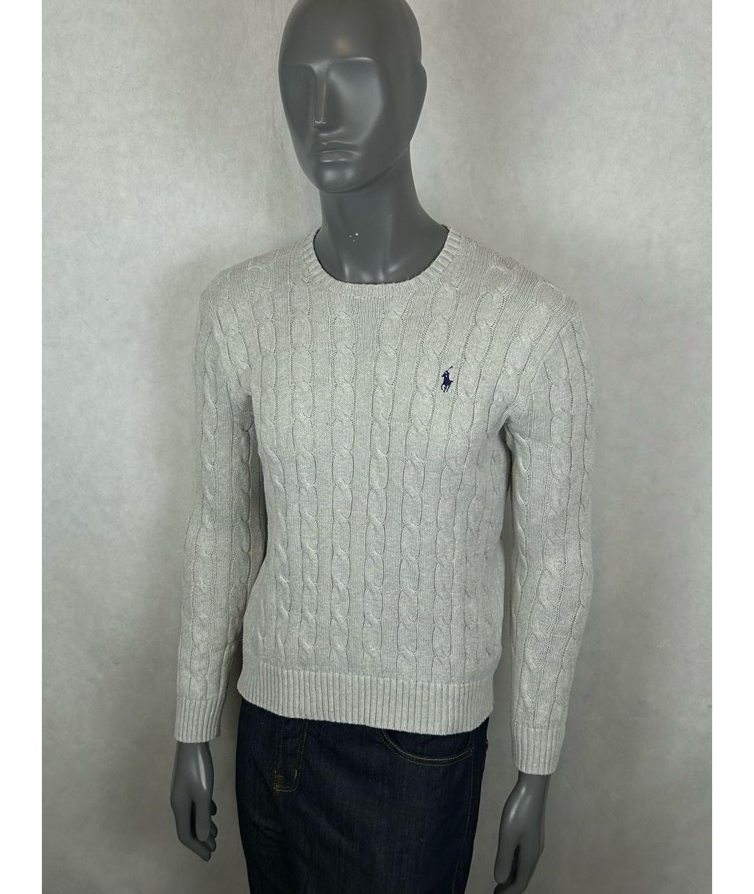 POLO RALPH LAUREN Серый хлопковый джемпер / свитер, фото 5
