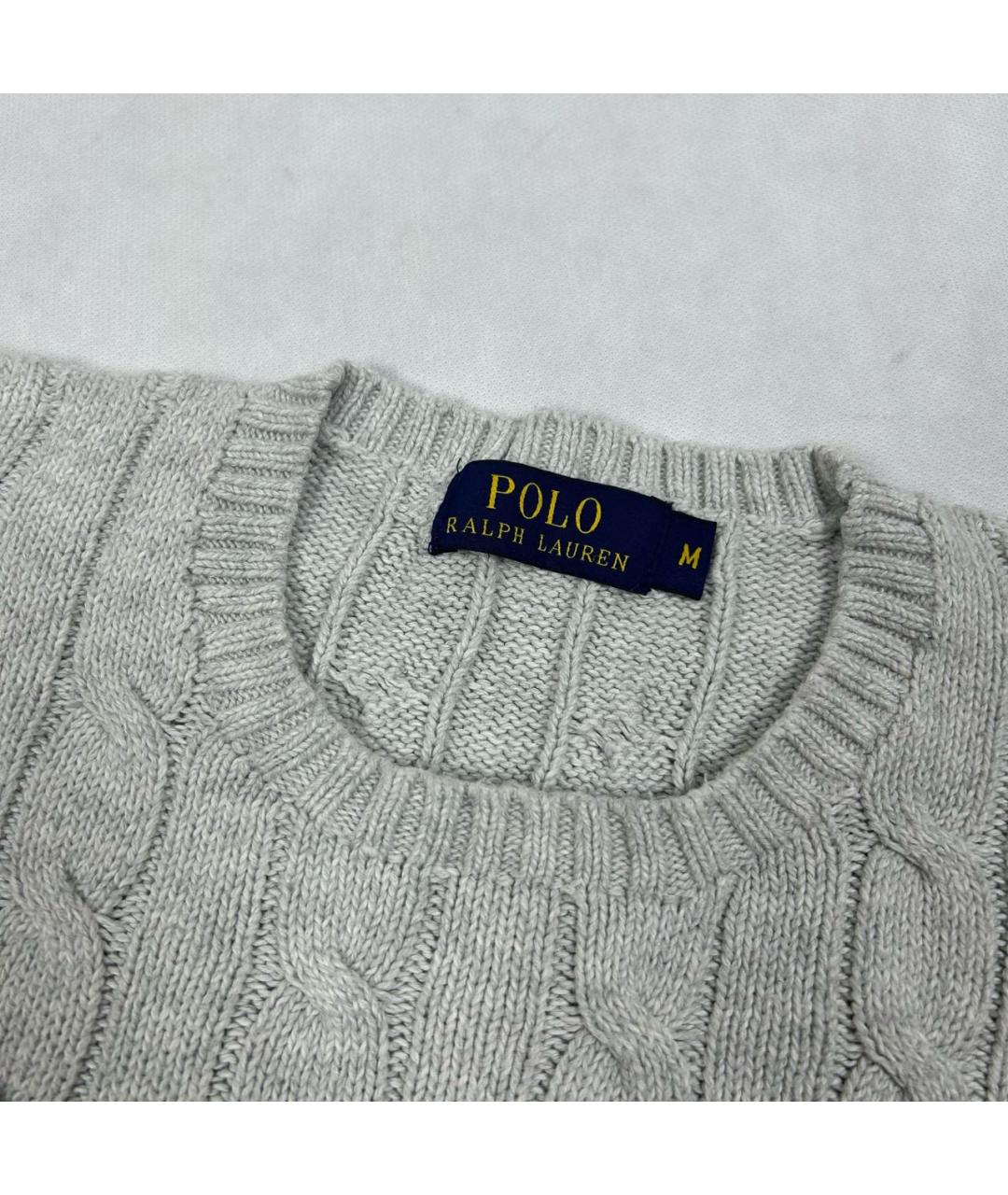 POLO RALPH LAUREN Серый хлопковый джемпер / свитер, фото 3