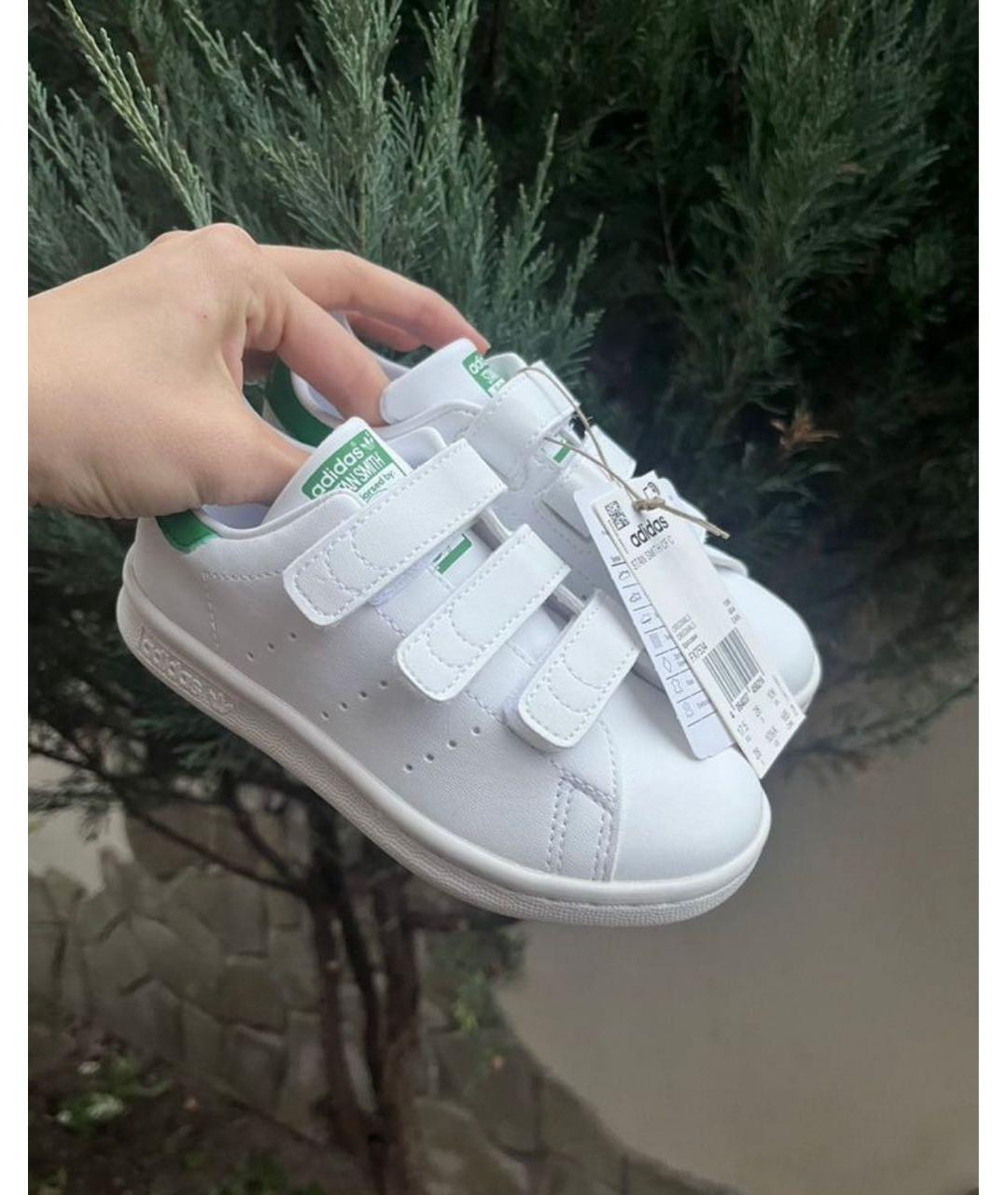 ADIDAS Белые кожаные кеды, фото 2
