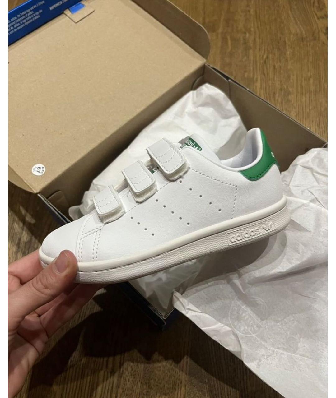 ADIDAS Белые кожаные кеды, фото 8