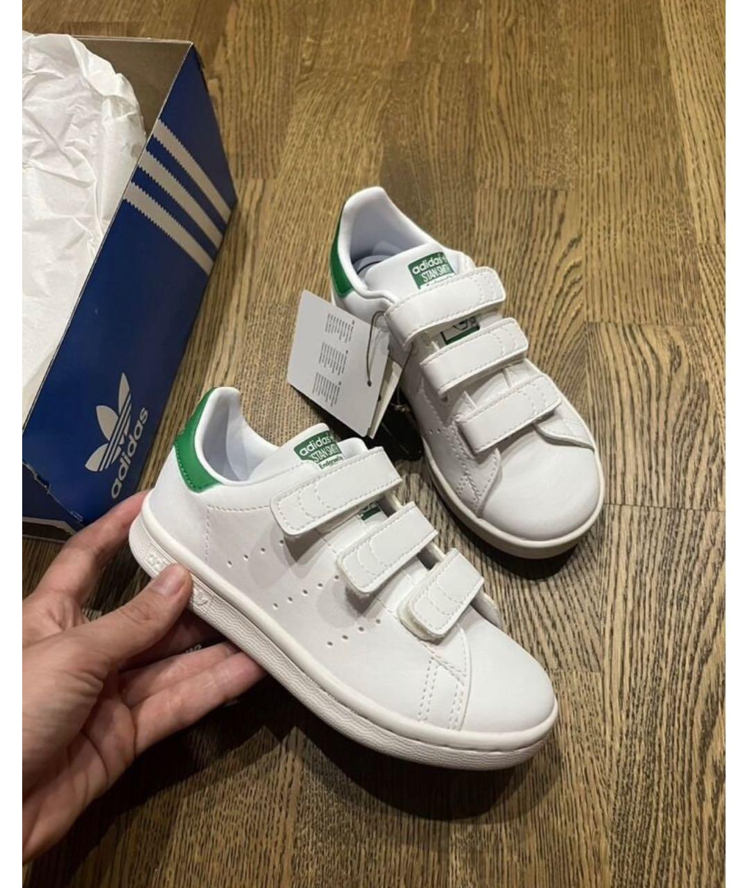 ADIDAS Белые кожаные кеды, фото 9