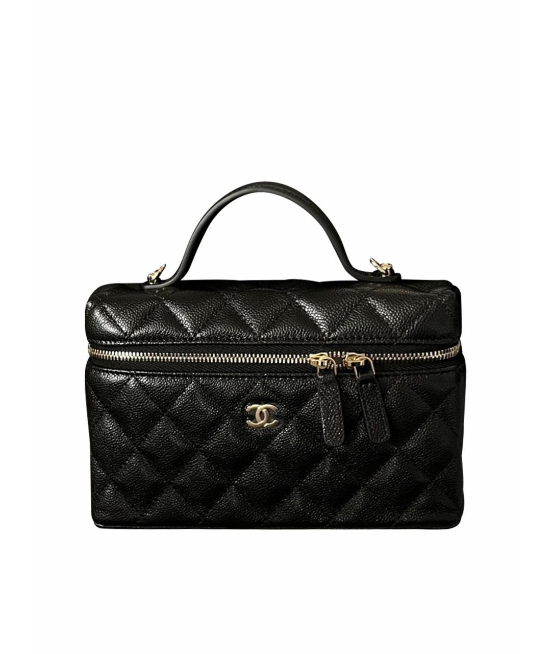 CHANEL Черная кожаная сумка через плечо, фото 1