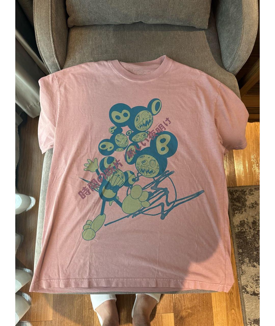 TAKASHI MURAKAMI Коралловая хлопковая футболка, фото 5