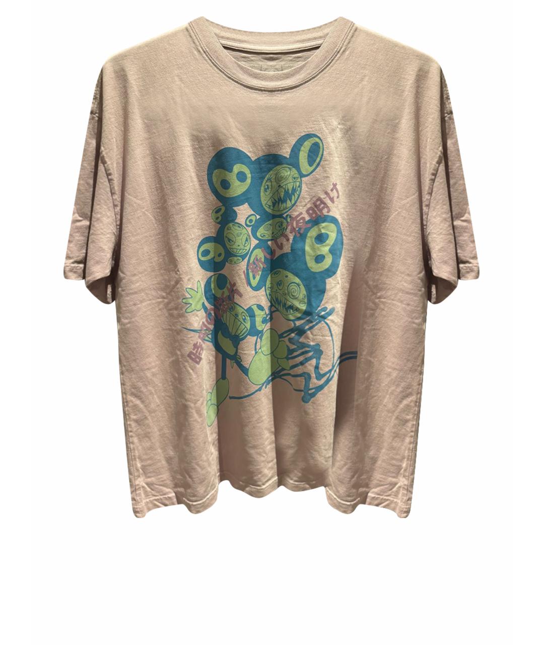 TAKASHI MURAKAMI Коралловая хлопковая футболка, фото 1