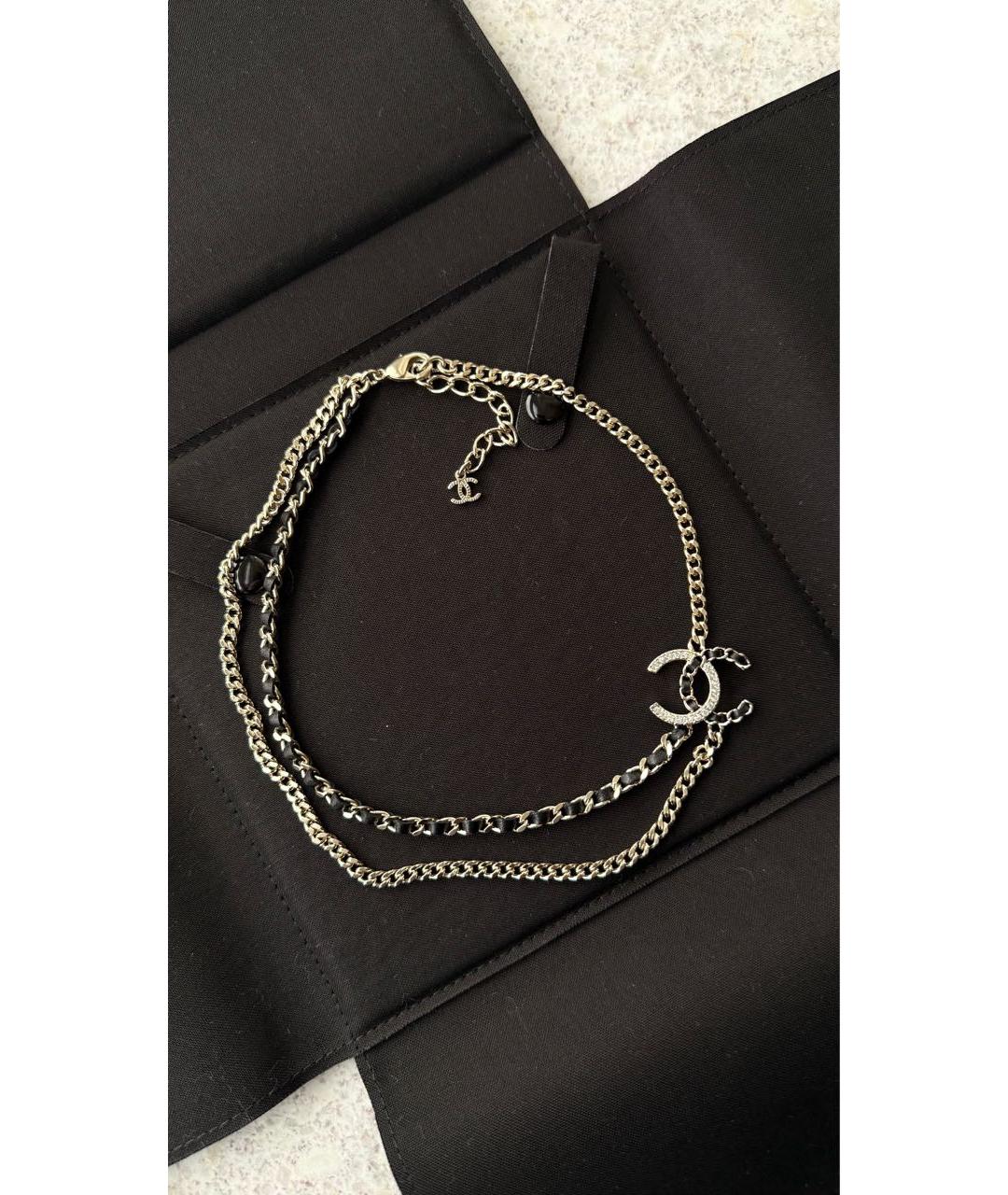 CHANEL Золотое металлическое колье, фото 3