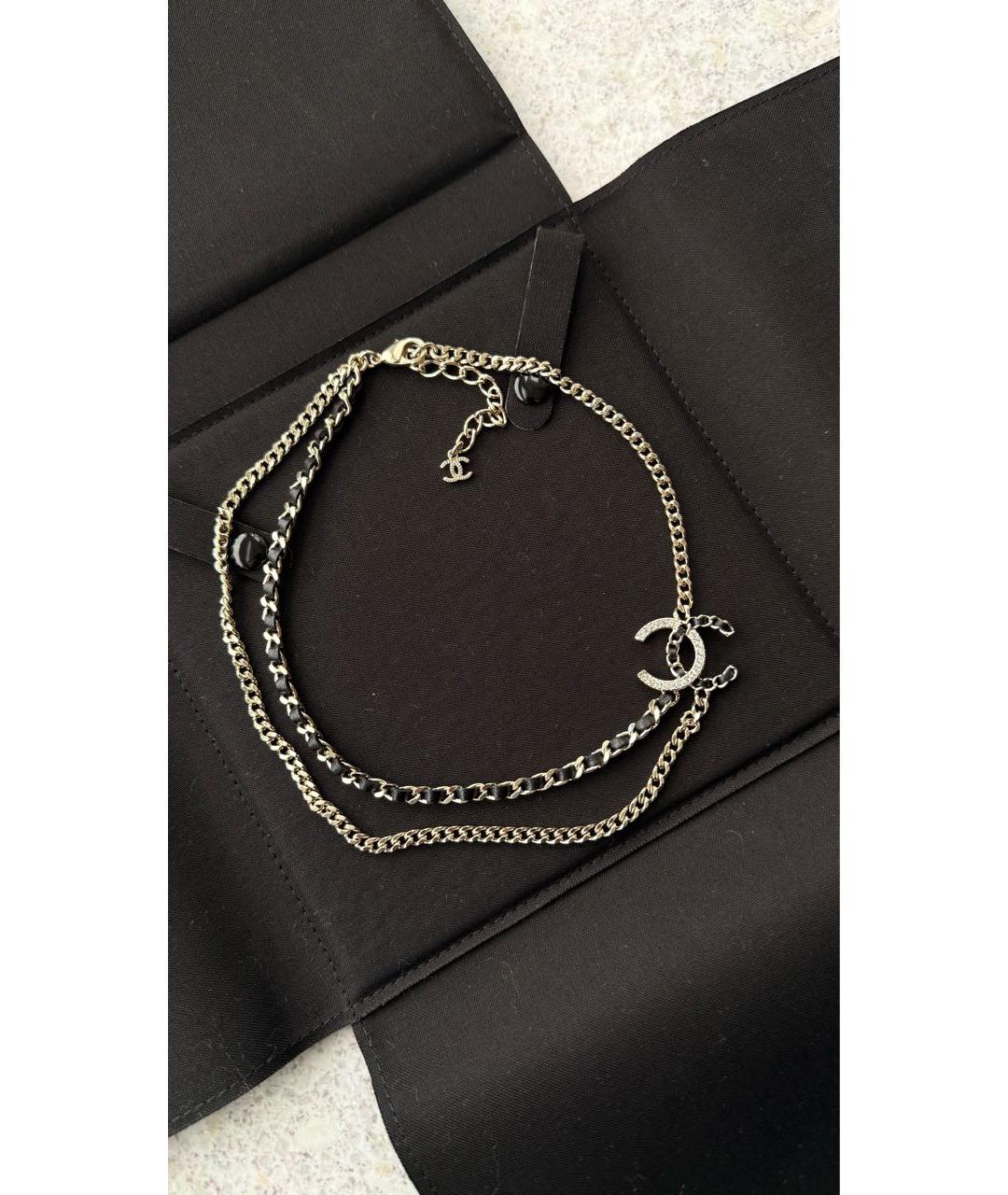 CHANEL Золотое металлическое колье, фото 4