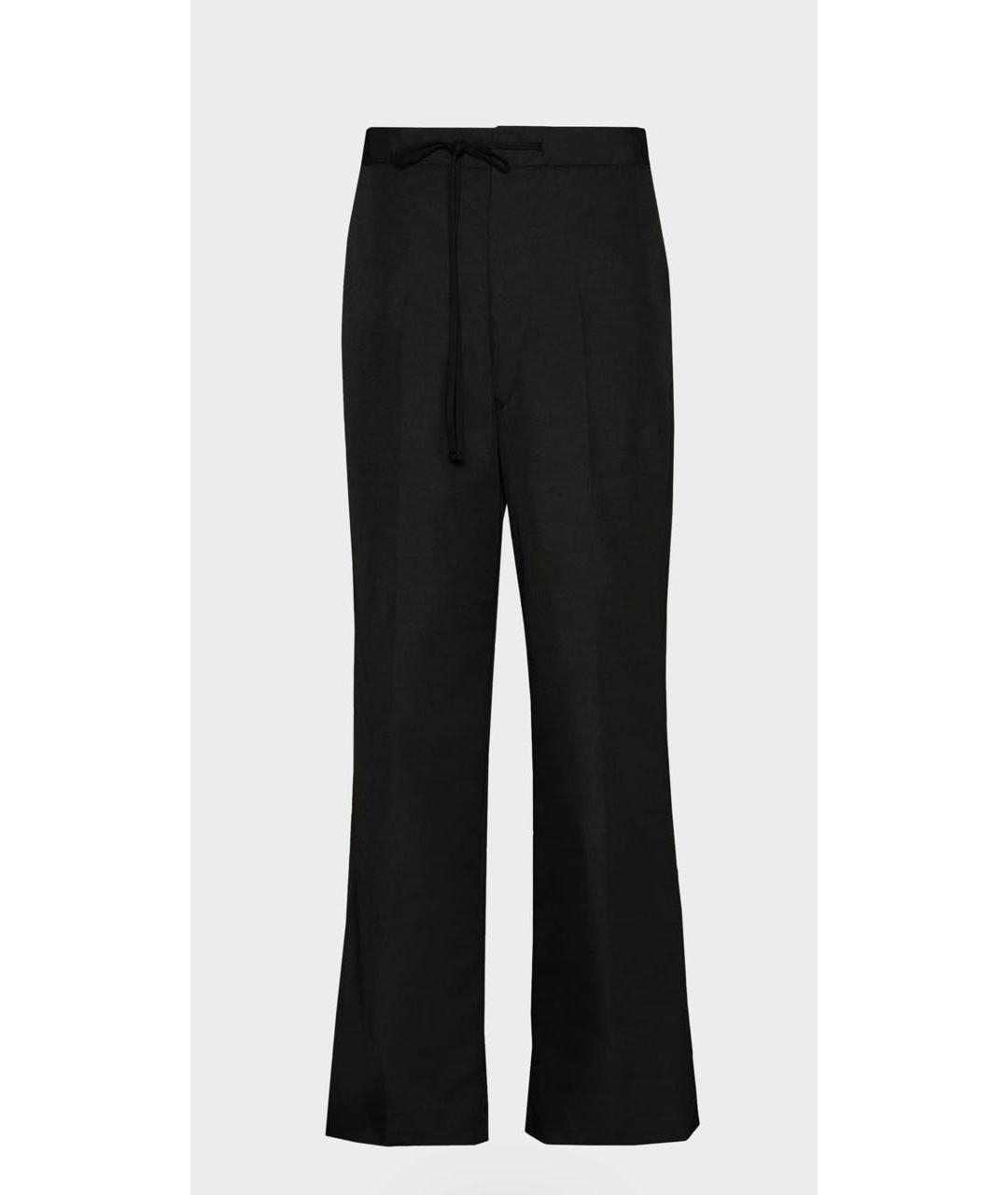 MAISON MARGIELA Черные полиамидовые прямые брюки, фото 6