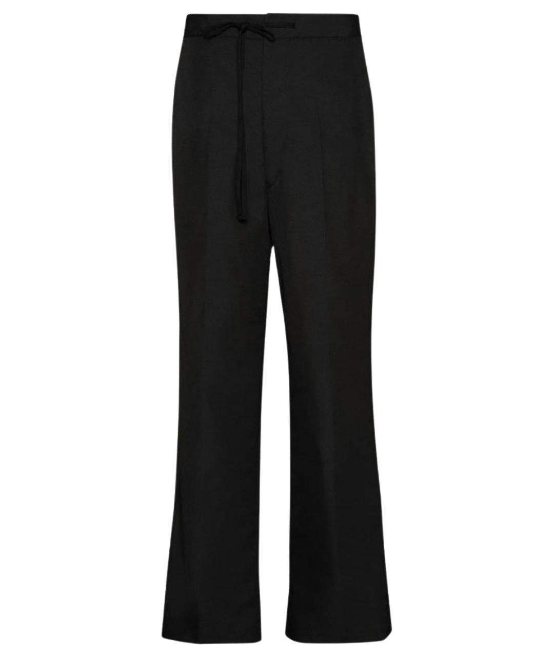 MAISON MARGIELA Черные полиамидовые прямые брюки, фото 1