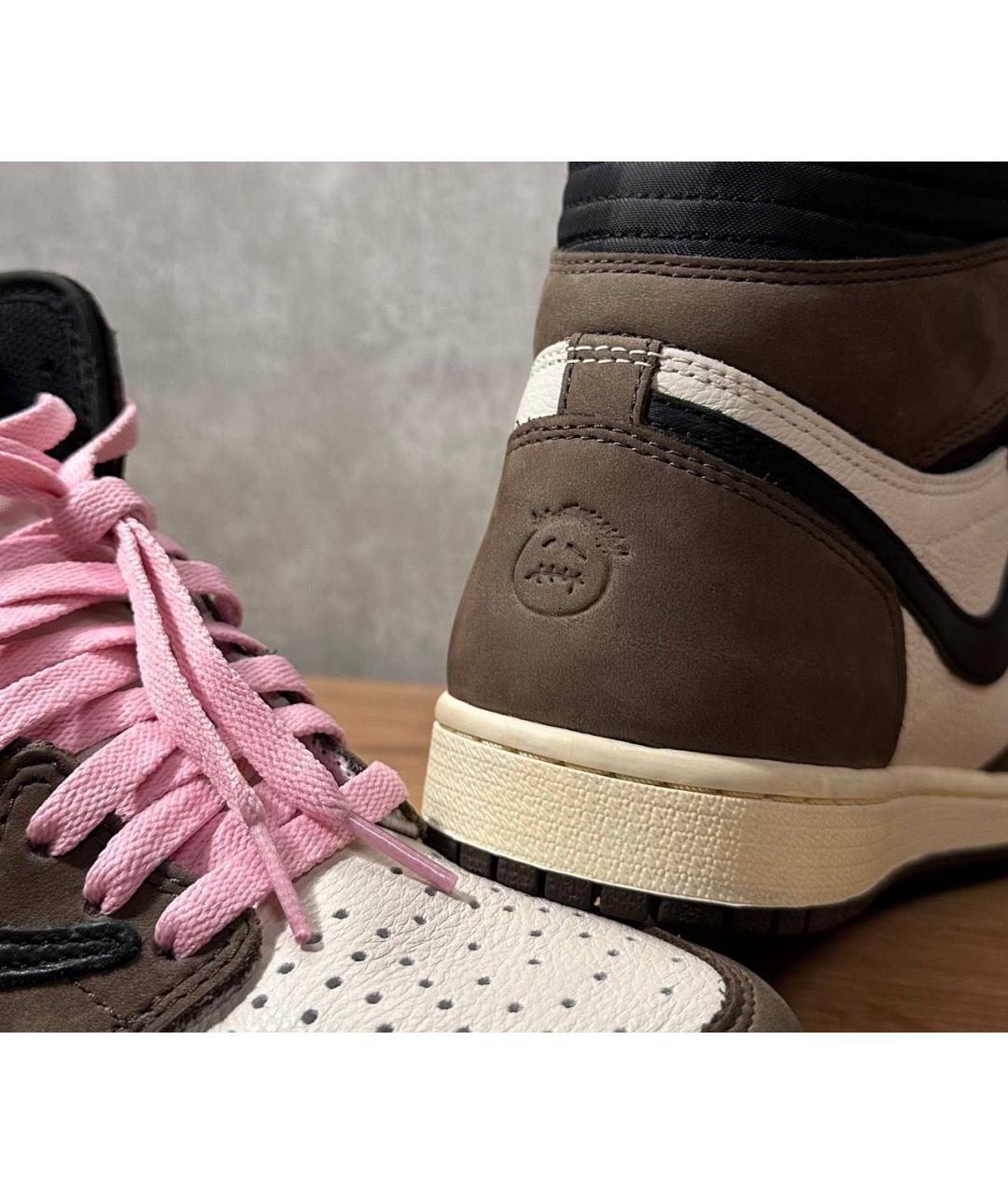 CACTUS JACK BY TRAVIS SCOTT Коричневые кожаные кроссовки, фото 6